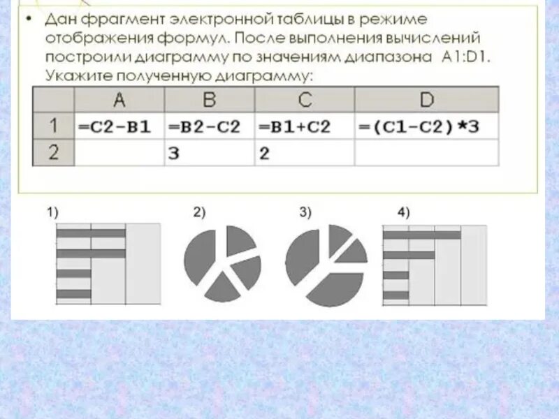 Тест 8 электронные таблицы