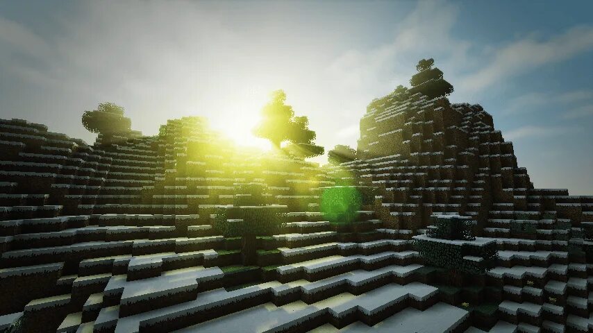 Майнкрафт 1. Фон майнкрафт с шейдерами. 5. Bliss shaders. Пак lb photo realism.