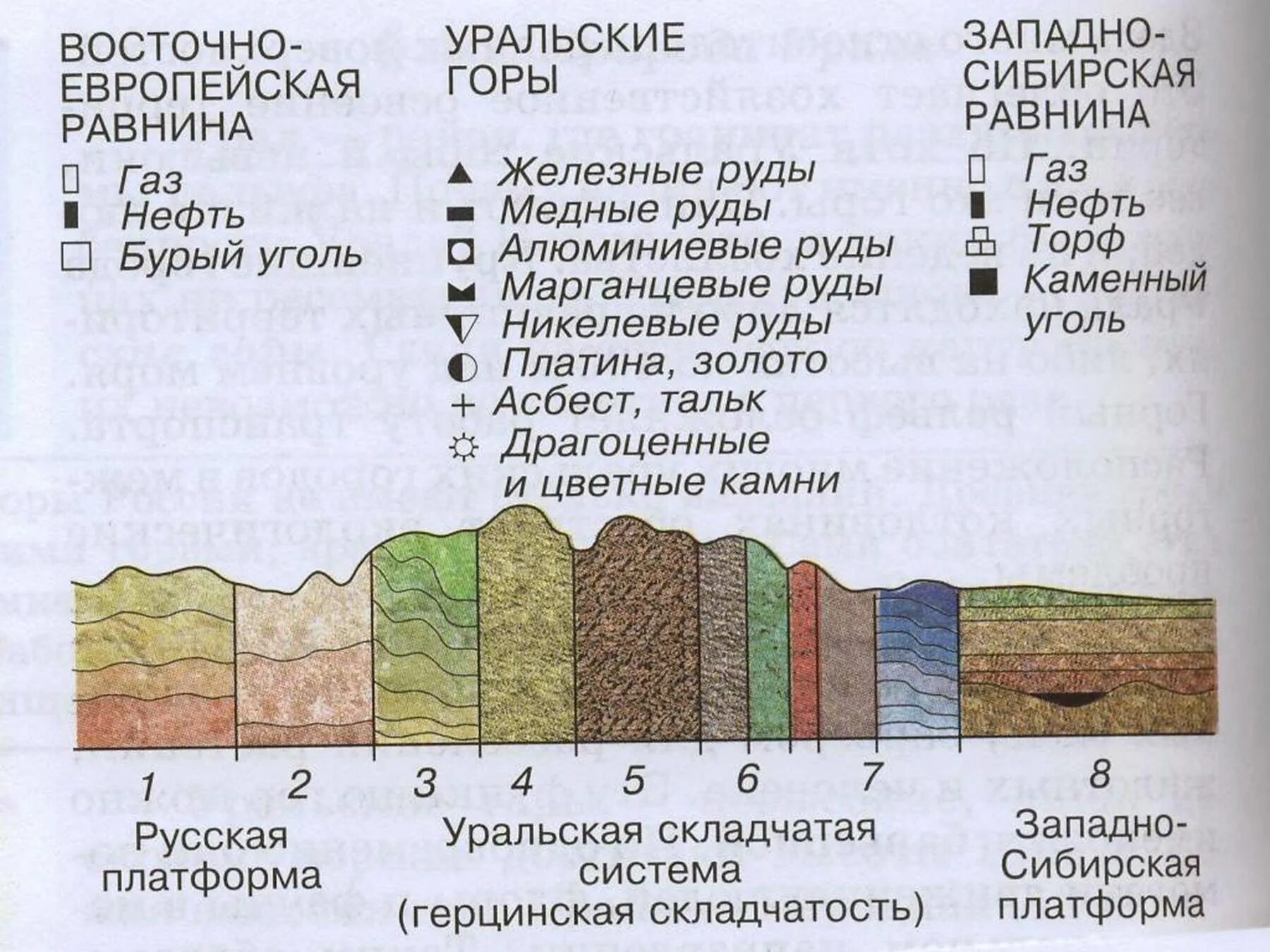 Тектоническое строение западно сибирской равнины таблица. Полезные ископаемые Восточно европейской равнины. Полезные ископаемые Восточно европейской платформы. Полезные ископаемые русской платформы. Геологическое строение Урала.