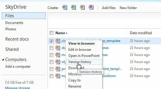 Version document. Versions of documents.