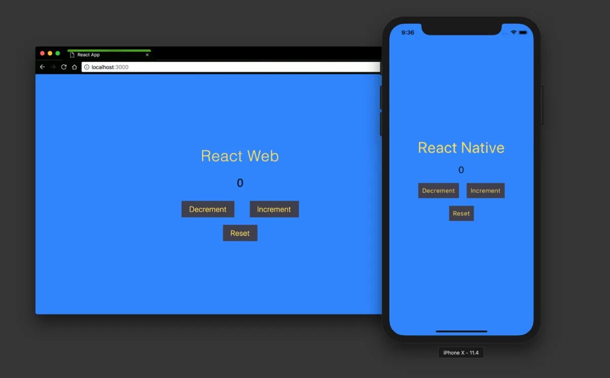 React native. React native app. Web React app. React-native-web.