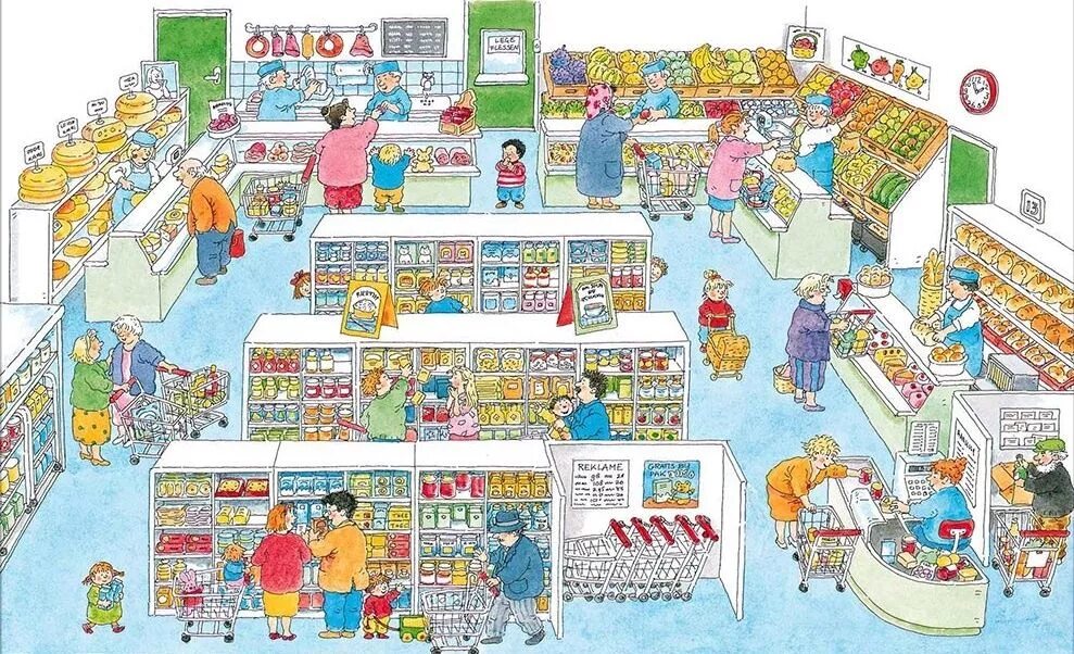 Describe your shopping. Supermarkt картинки для детей. in the shop describe picture. shops picture to describe. describe shopping.