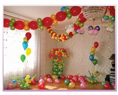 Украсить Комнату На День Рождения Ребенка Шарами.