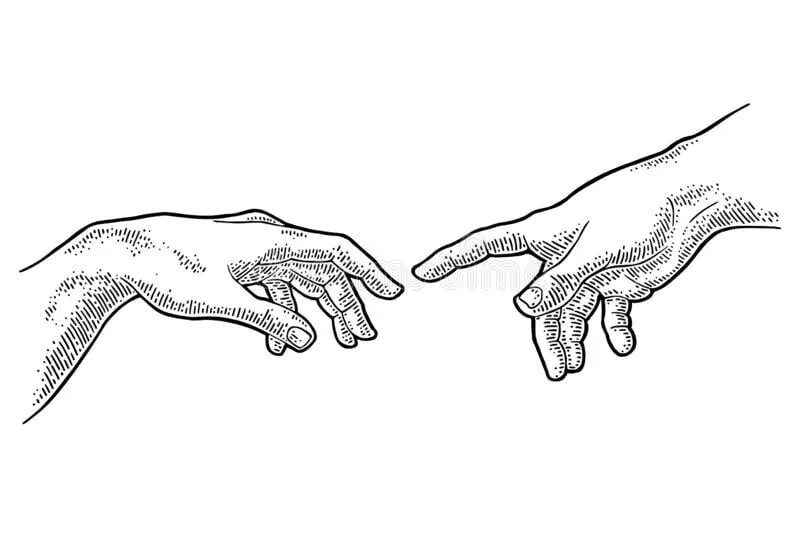Рука сверху и снизу. Микеланджело Сотворение Адама вектор. Сотворение Адама рука Бога. Ладонь Графика. Руки тянутся Графика.
