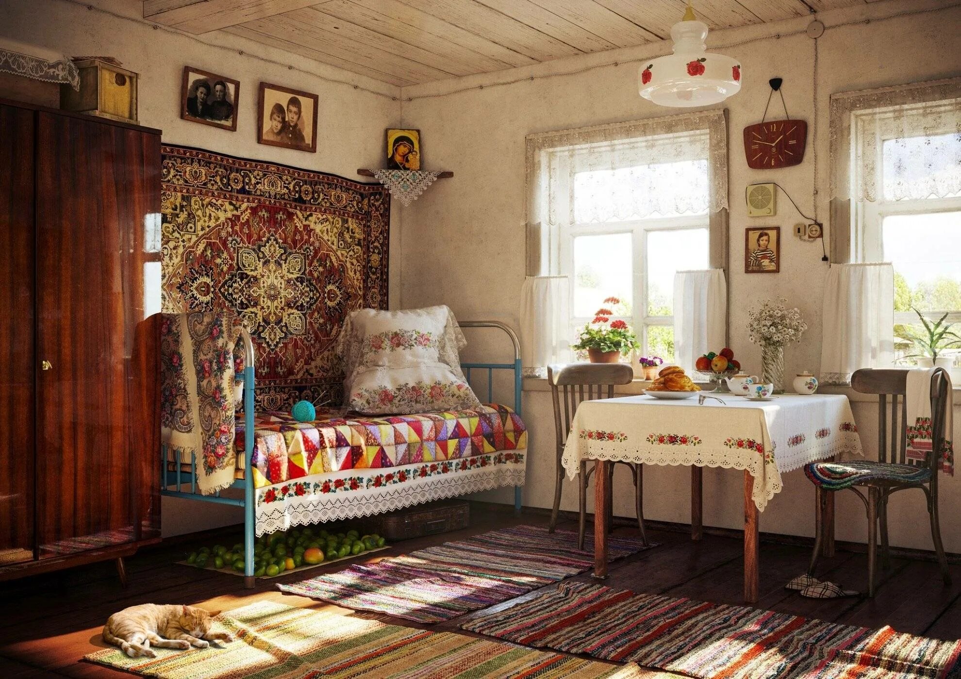 Деревенский стиль в интерьере