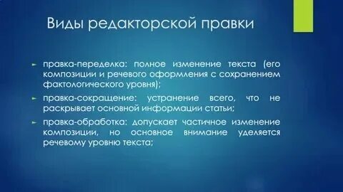 Типы правок