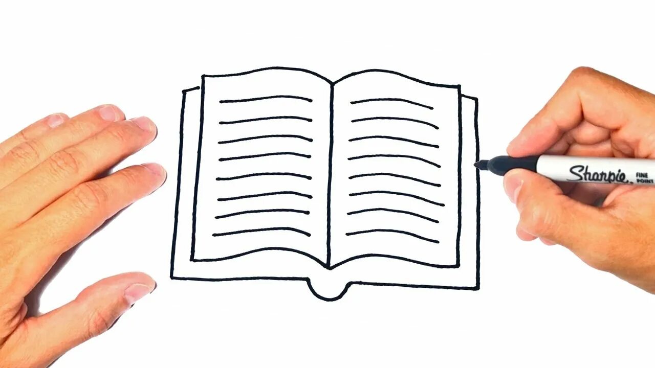 How to draw book. Нарисовать книгу легко. книга рисунок простой для детей. step-by-step drawing book.