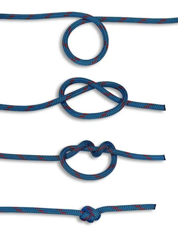 Overhand Knot узел. Китайский скользящий узел. Прочный узел для браслета. Прочный узел для браслета на резинке.