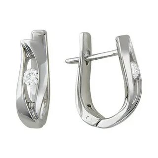 Серьги из белого золота 585 пробы