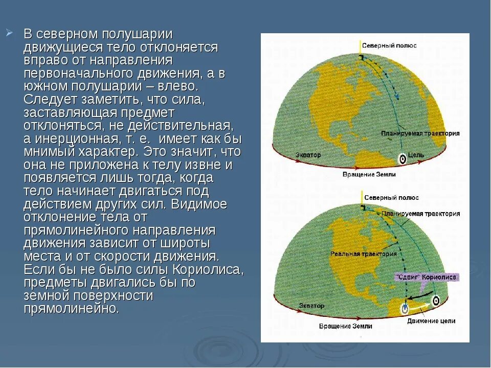 Чем отличается северное полушарие от южного