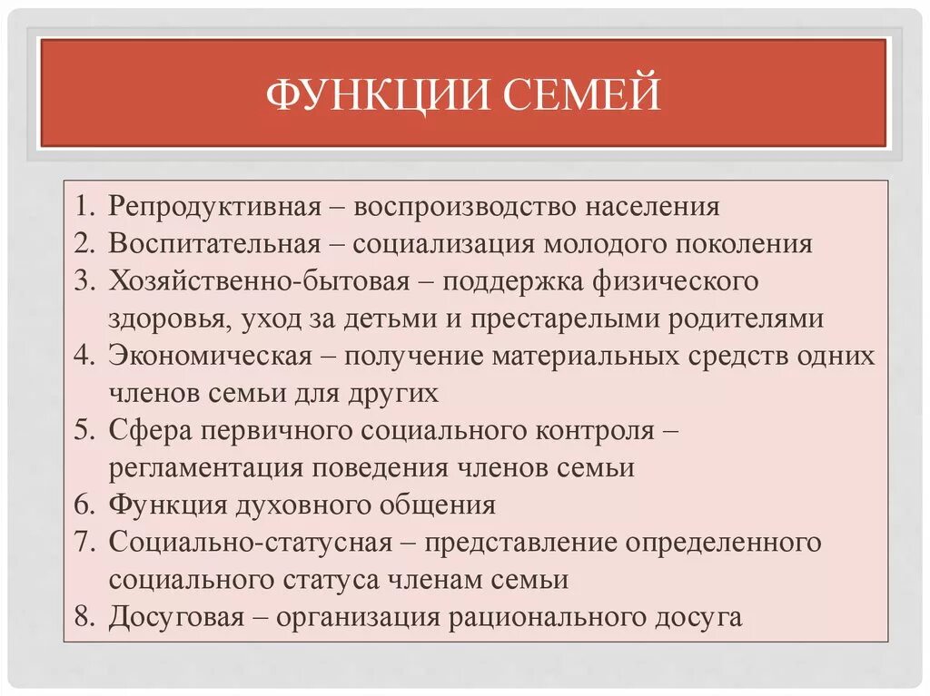 Результат деятельности семьи. Перечислите основные функции семьи. Главные функции семьи кратко. Функции семьи кратко. Перечислите функции семьи 8 класс.