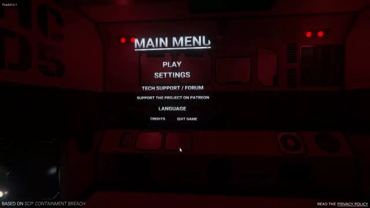 Main menu само. SCP SL main menu. SCP Secret Laboratory меню. Главное меню SCP Secret Laboratory.