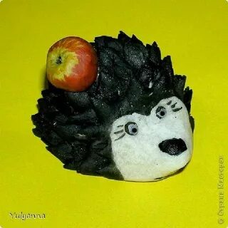 Ежик из соленого теста