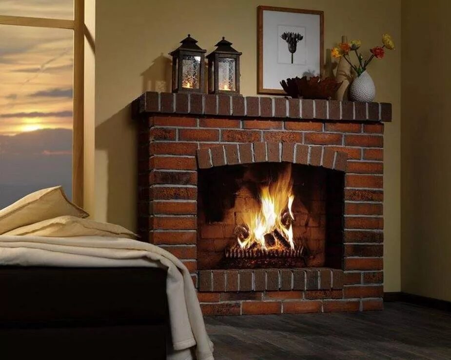 Отделка камина клинкерной плиткой. Итальянские камины palazzetti. Камины. Камин из красного кирпича. Камин палазетти.