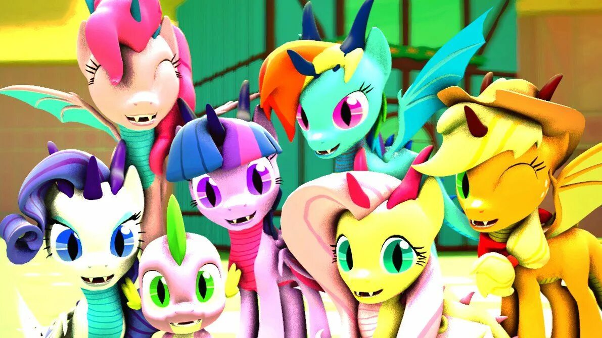 Много денег май литл пони последняя версия. MLP Mane 6 SFM. 6 Mane Pony Spike. My little Pony мемы.