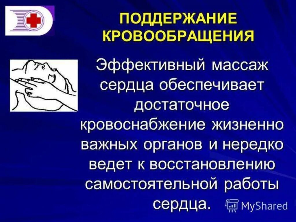 Поддержание кровообращения. Церебральная реанимация. Искусственное поддержание кровообращения путем массажа сердца.. Методы искусственного поддержания кровообращения. Осложнения слр