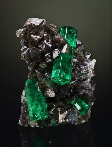 Beryl var. Emerald Mineral stone, Stones and crystals, Crystals and gemstones