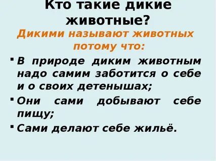 Дикие причины