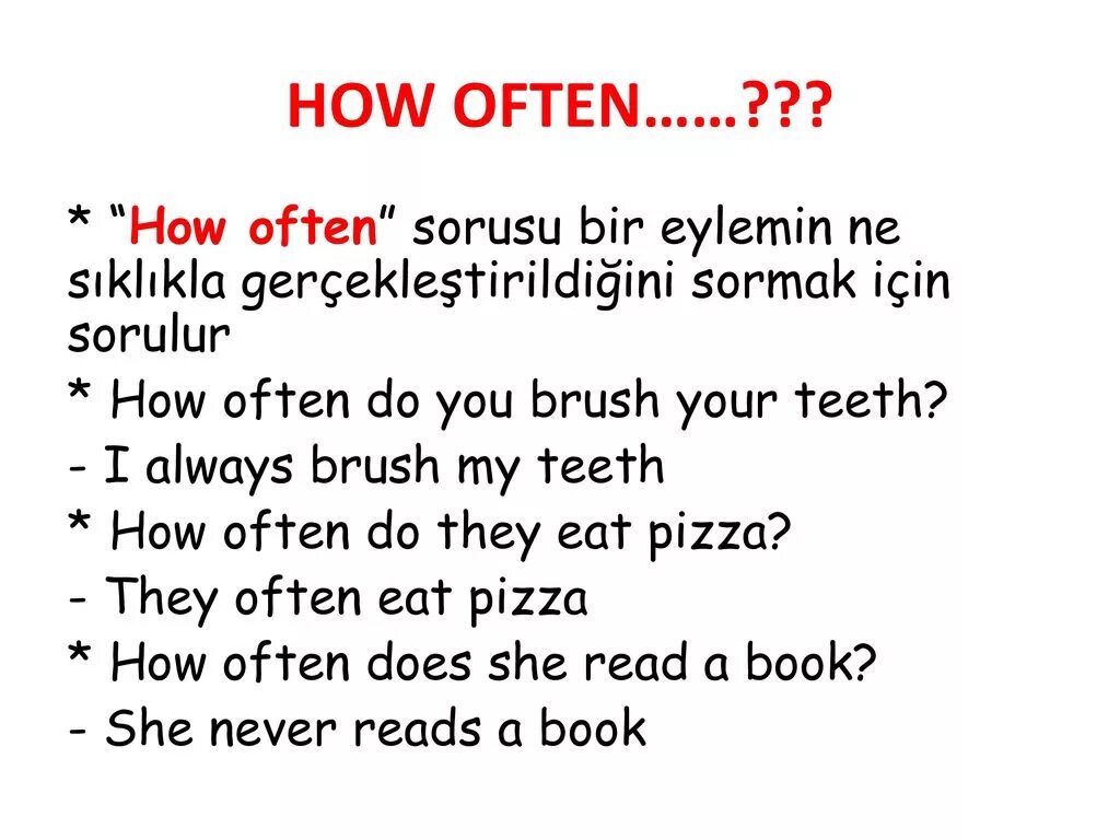 Often перевести. How often. How often ответы. How often questions. Как ответить на how often.