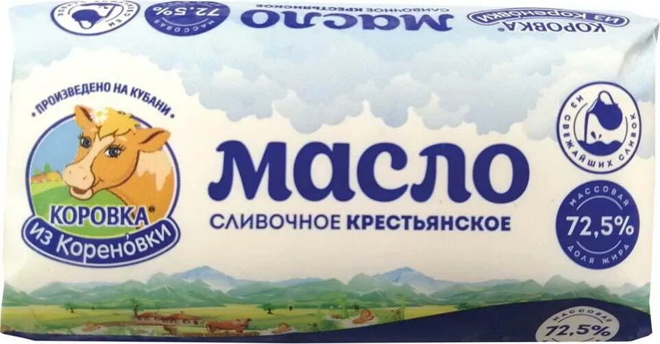 Масло коровка отзывы. Масло сливочное коровка из Кореновки. Масло сливочное коровка из Кореновки 82.5. Масло коровка из Кореновки 72.5 400 грамм. Масло сливочное коровка из Кореновки 72.5.