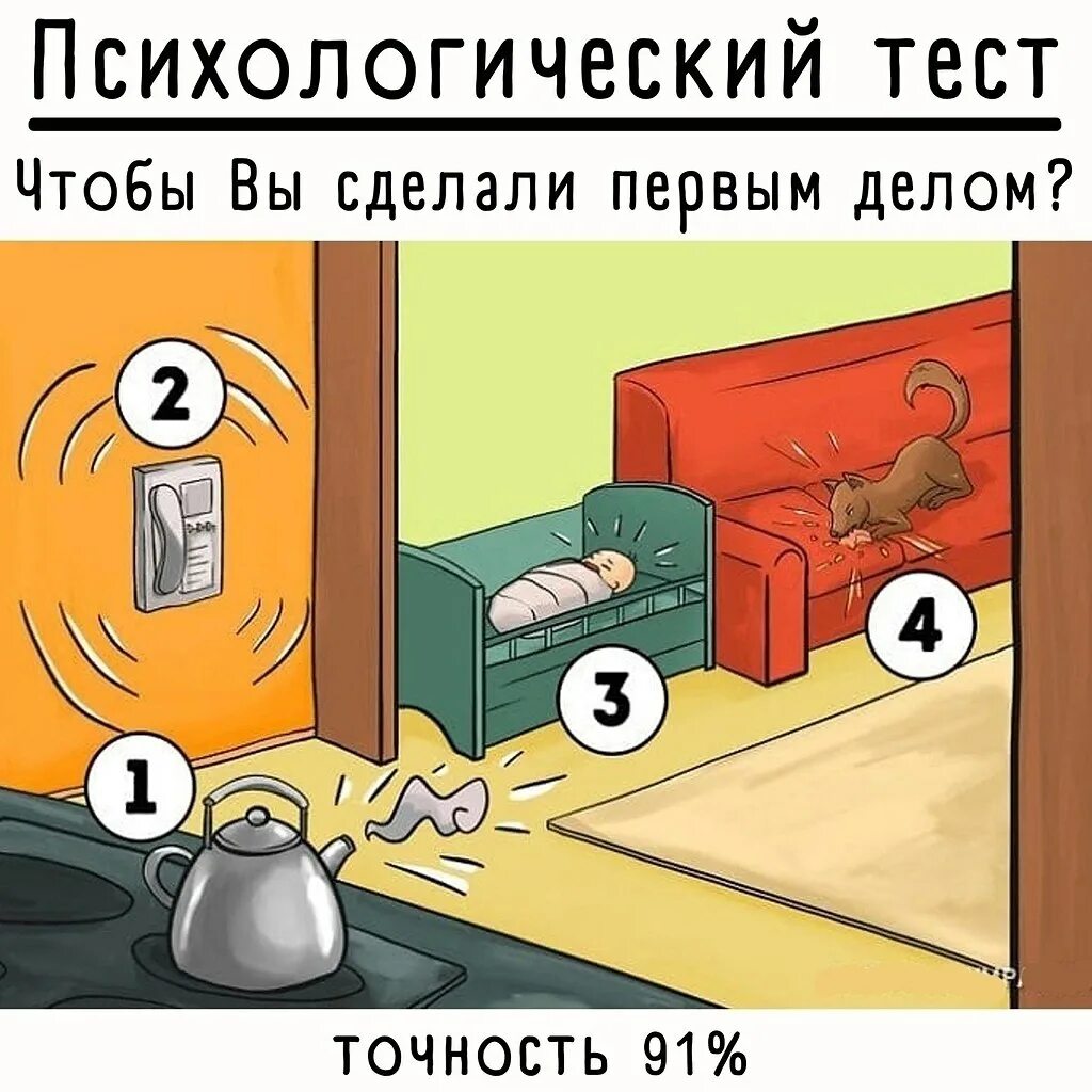 Тест на 1 апреля. Психологический тест чтобы вы сделали первым делом. Что вы сделаете в первую очередь. Тест что вы сделаете в первую очередь. Что вы сделаете первым.