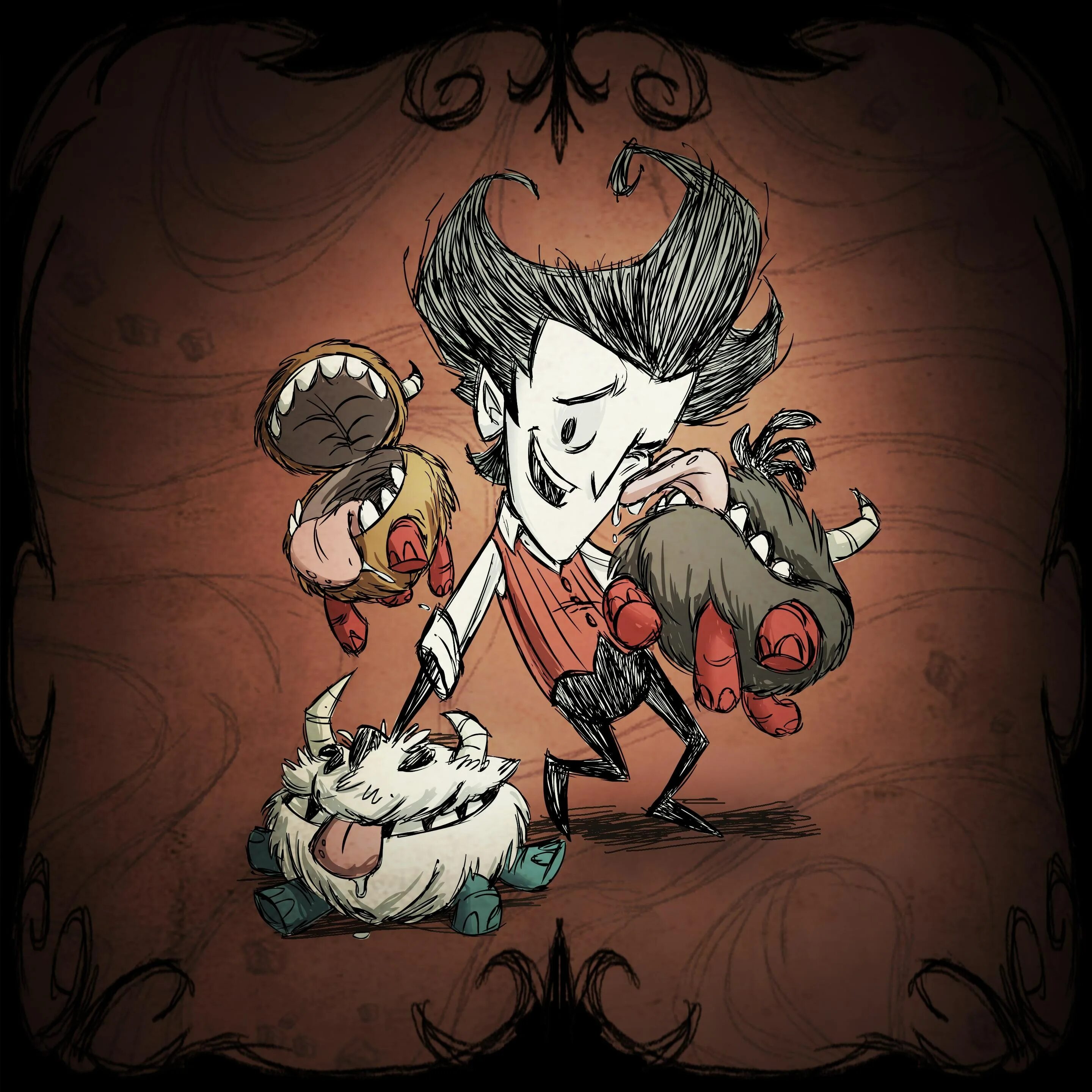 Дон новая версия. Уилсон don't Starve Art. Честер don't Starve. Dont start together Честер. Don t Starve Честер.