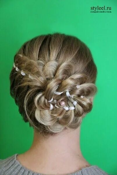 Плетение ажурной косички на длинные волосы. Braided hairstyle Medium hair styles