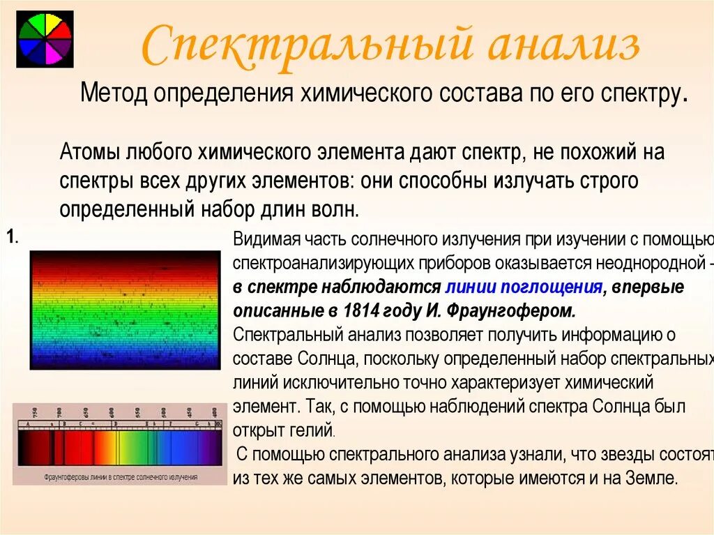 Химический состав излучений. Спектральный анализ. Спектральный анализ света. Спектры химических веществ спектральный анализ. Метод спектрального анализа.