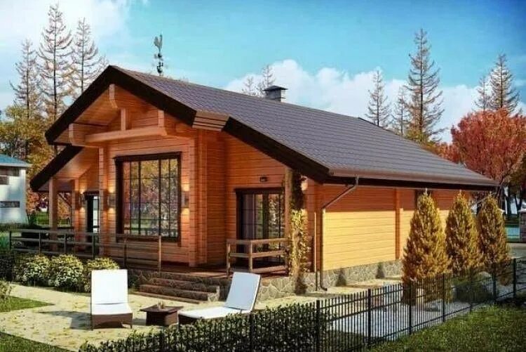 Дом со вторым светом до 150. Дом шале из клееного бруса 100кв м. дом из клееного бруса 100м2. гуд вуд одноэтажный дом. шале 100м2 одноэтажные.