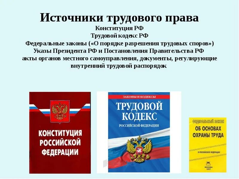 Трудовое законодательство. Федеральный закон.