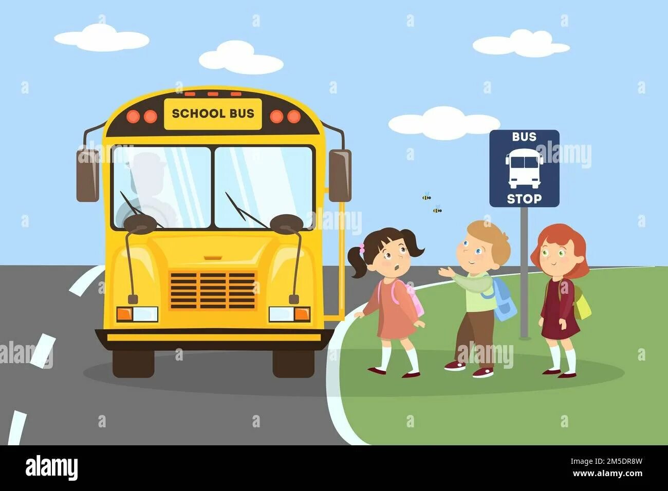 They go to work by bus. Автобус рисунок для детей. Пассажиры в автобусе иллюстрация. Люди садятся в автобус рисунок. Автобус на остановке рисунок для детей.