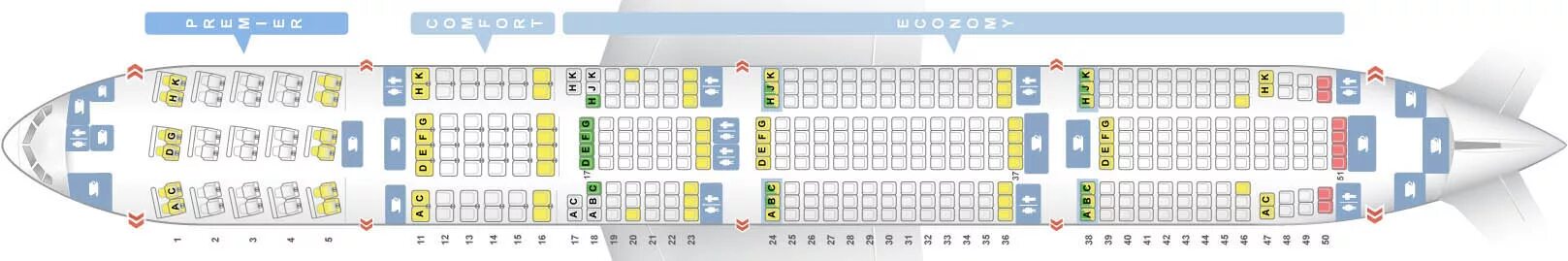 Посадочные места boeing 777 300er