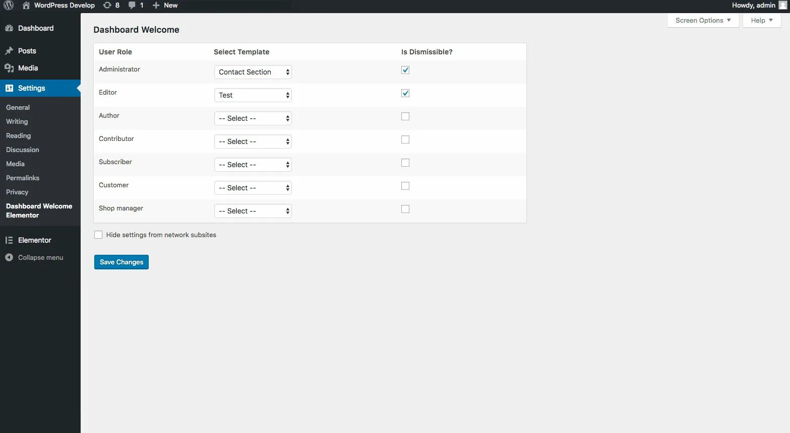 Wp admin plugin