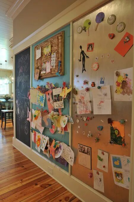 Оформление работ детей в детской 11 ways of displaying your child's artwork Art wall kids, Displaying kids artwor