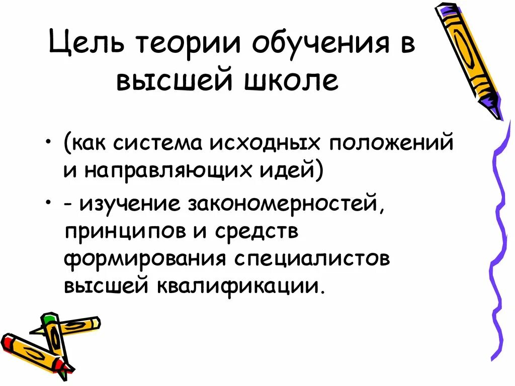 Теории обучения тесты