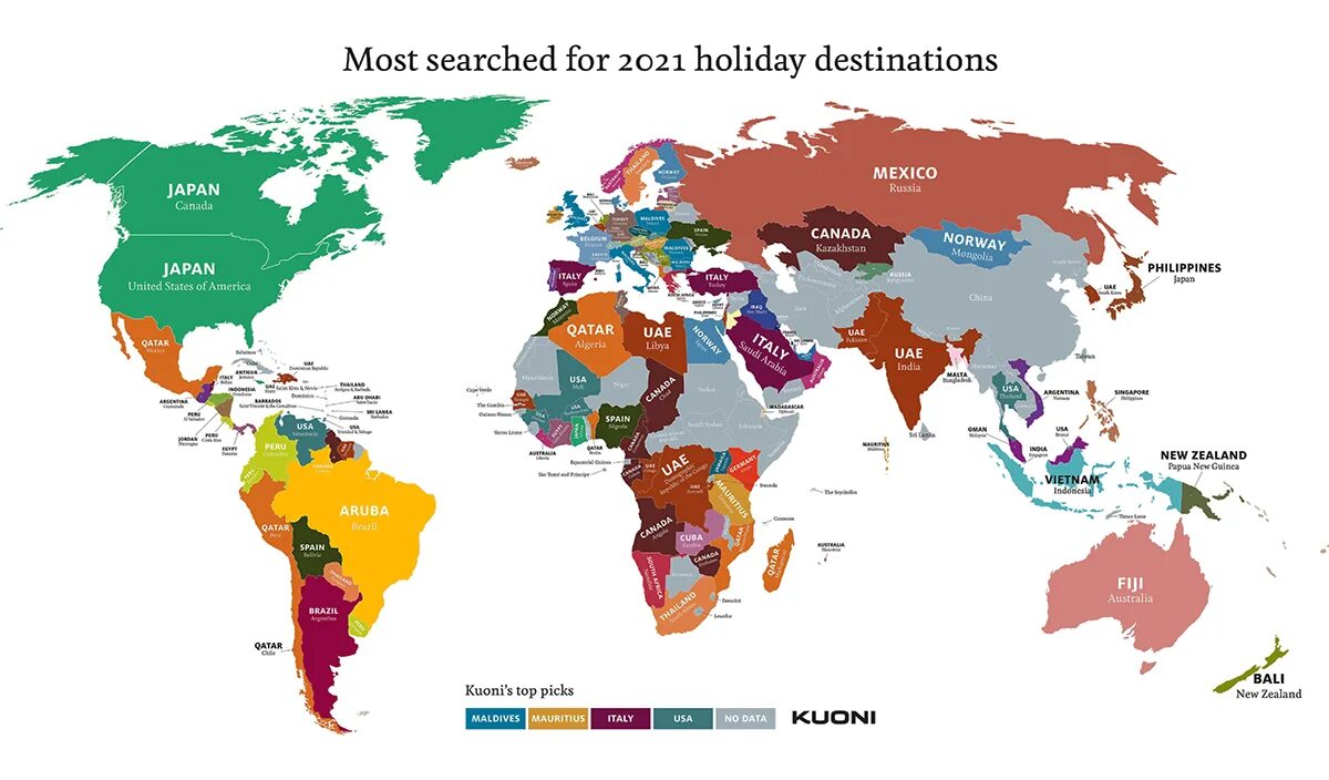 Местоположение стран на карте. Популярные страны для туризма.