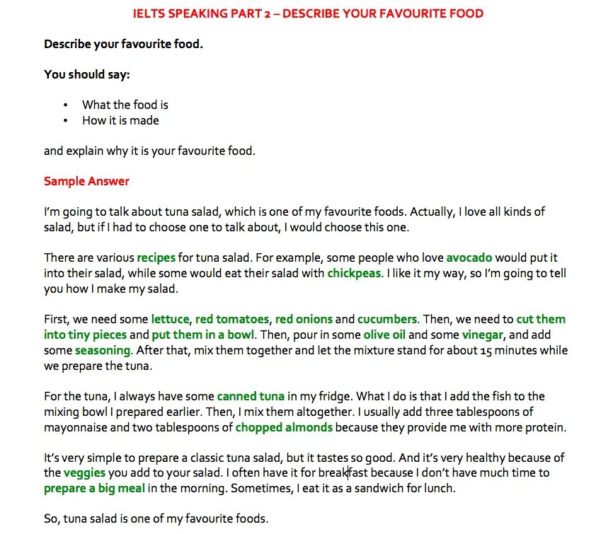 IELTS speaking food. IELTS speaking 2. Speaking about foods Sample. IELTS speaking Part 3 questions. Describe your favourite