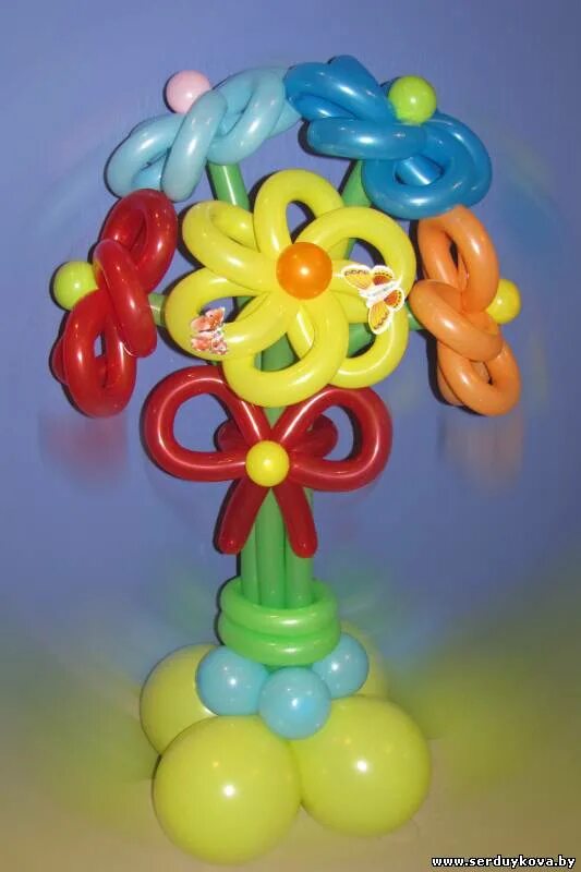 80 воздушных шаров. Фигуры из воздушных шаров. Букет из шариков. Клумба из воздушных шаров. Дерево из воздушных шаров.
