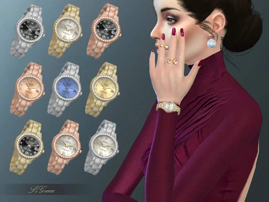 SIMS 4 украшения. Часы симс 4. SIMS 4 Gold Accessories. Симс 4 часы наручные.