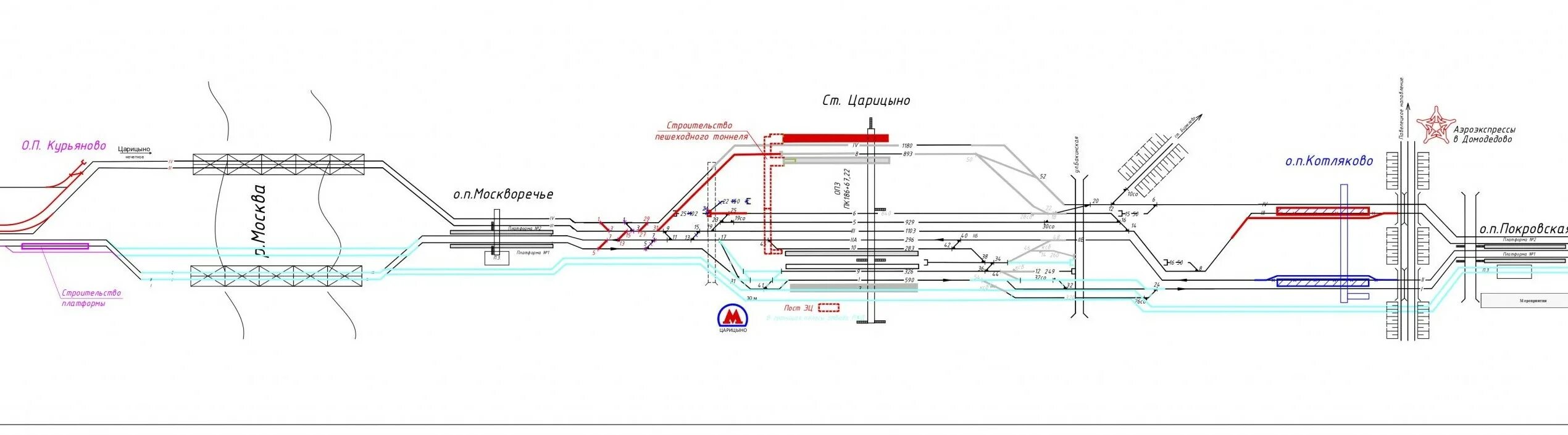 Расписание станции царицыно. Схема путей Крюково. Схема ЖД станции Крюково. МЦД 3 Крюково проект. Схема пути на Московском вокзале для ВСМ.