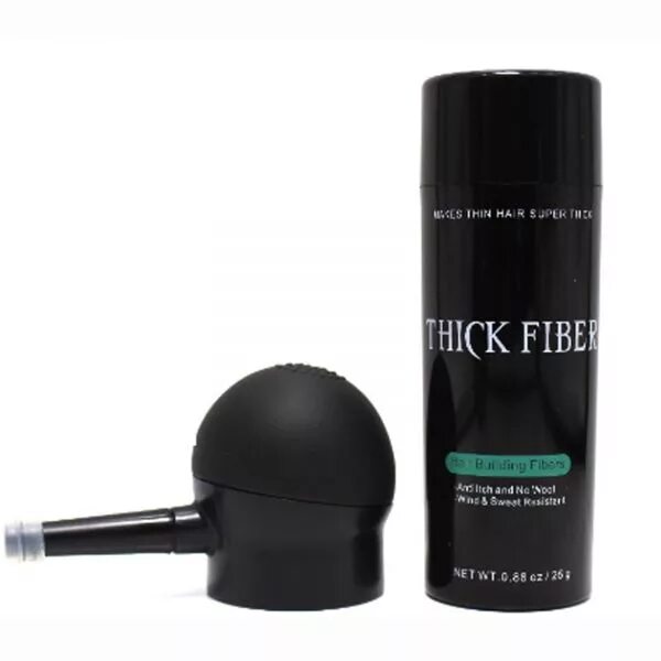 Hair fiber. Thick fiber. Thick fiber. Spray applicator. Thick fiber hair.