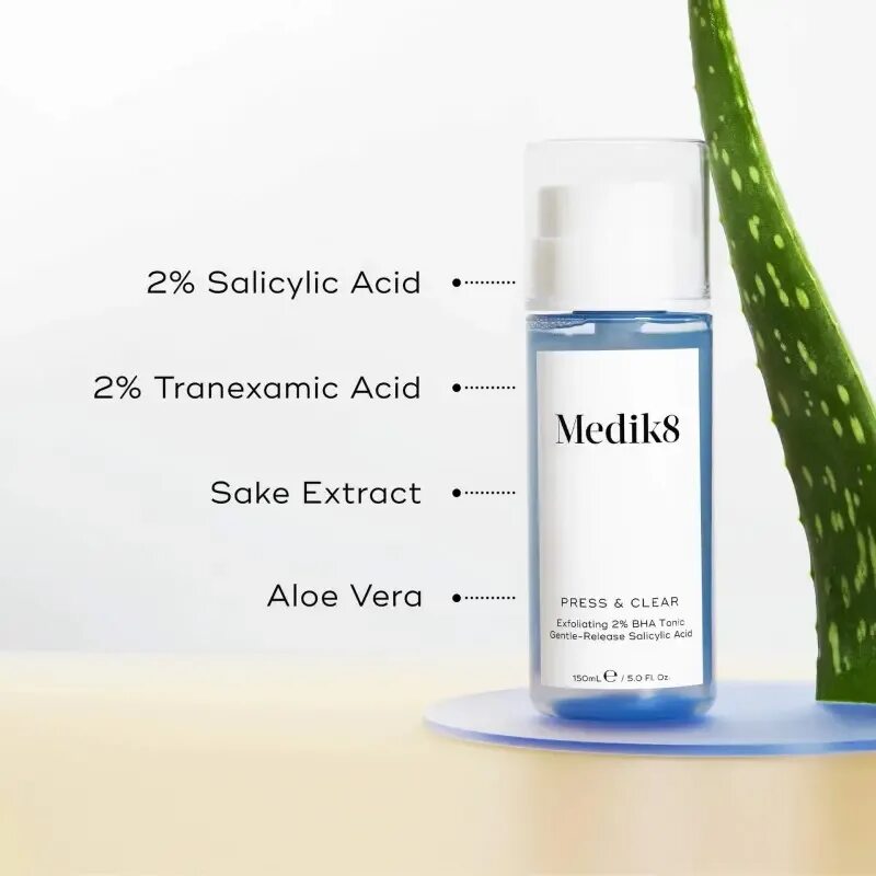 Medik8 Press & Clear Exfoliating 2% BHA Tonic. Press and Clear (medik8). Тоник эксфолиант. Ана вна отшелушивающий тоник. Clear tm