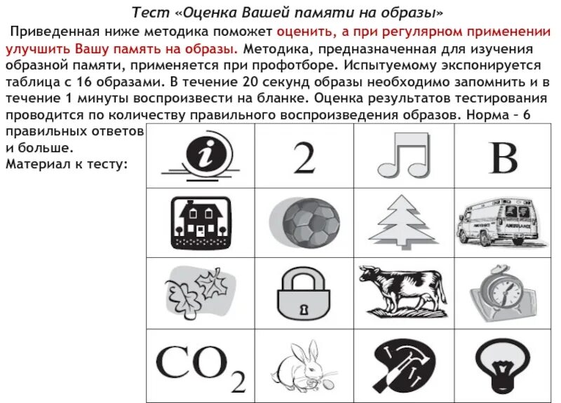 Методика память на образы. Методика память на образы для взрослых. Методика исследования зрительной образной памяти. Оценка памяти методики