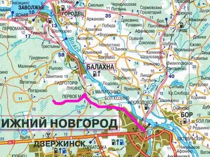 Карта озер нижнего новгорода