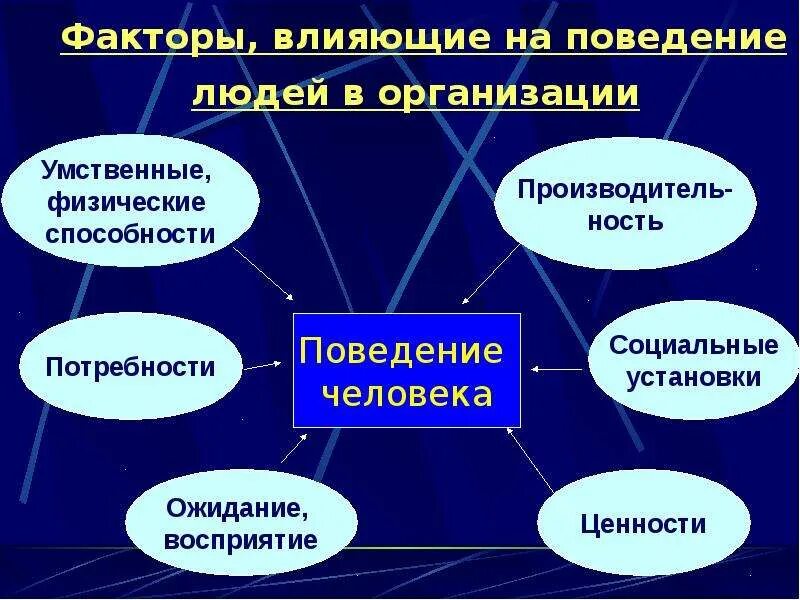 Факторы определяющие поведение людей