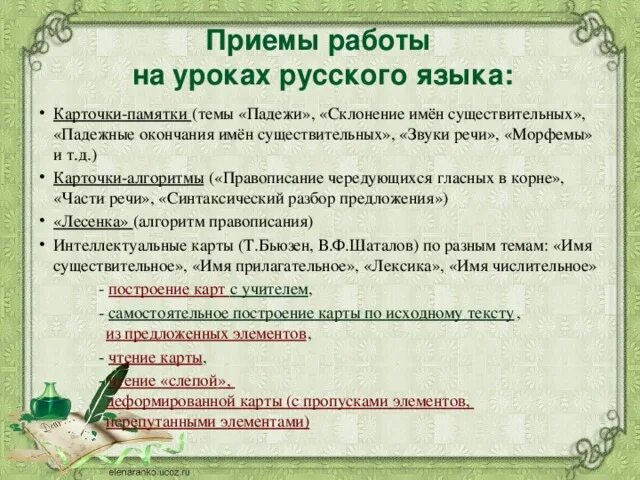 Методы по русскому и приемы. Приемы в русском языке. Карточки алгоритмы на уроке русского. Приемы на уроках русского языка. Все приемы в русском языке.