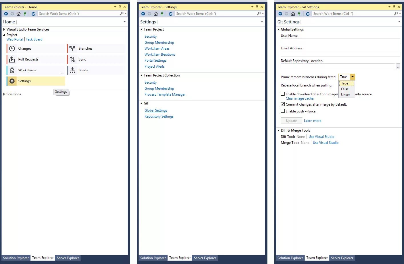 Visual studio убрать. Team explorer visual studio. explorer команда. git проводник. списковая панель visual studio.