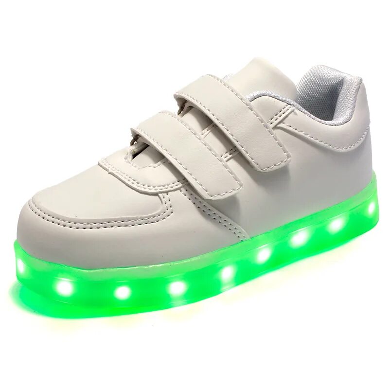 Simulation кроссовки с подсветкой led. Светящиеся кроссовки для мальчиков с подзарядкой скетчерс. Кроссовки детские Crosby, цв. Белый светящиеся USB. Детские кроссовки со светящейся подошвой.