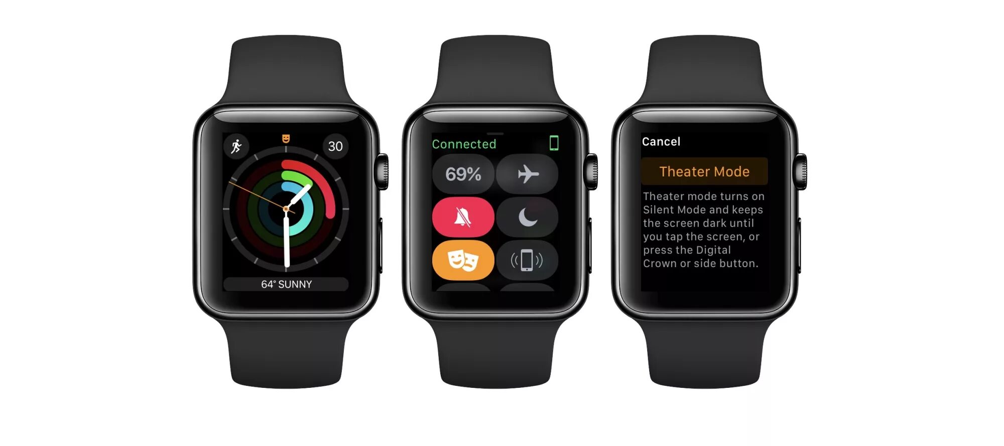 Установить функцию часы. Режим театра на эпл вотч. режимы эппл вотч. apple iwatch циферблаты. часы с интернетом айфон.