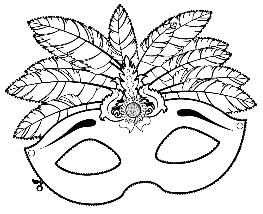Маска раскраска для детей распечатать Clip Art Library